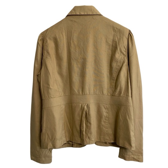 Banana Republic jacket womens 14 beachy neutral linen blend babydoll empire y2k - Picture 2 of 14